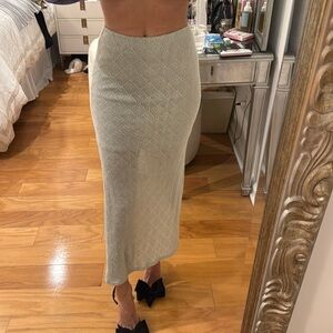 Gray knit Long Skirt